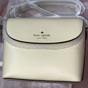 Kate Spade enmie flap crossbody pebble leather buttermilk